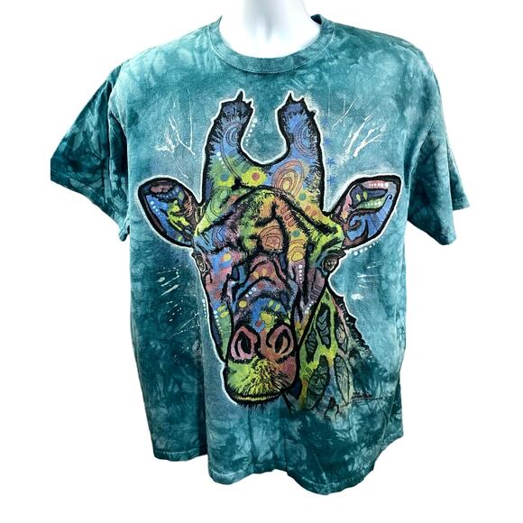 Rainforest Cafe The Mountain Tie Dye T Shirt Mens Sz Large 2014 Giraffe Tee - Picture 1 of 8